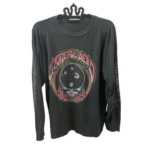 Daydreamer LA Grateful Dead Space Your Face Long Sleeve Shirt Medium - Black